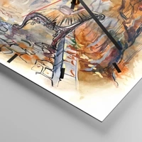 Clock face with lines