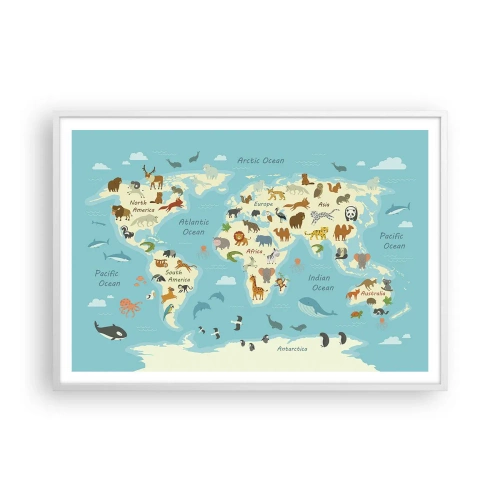 Poster in white frmae - Good Neighbours - 100x70 cm