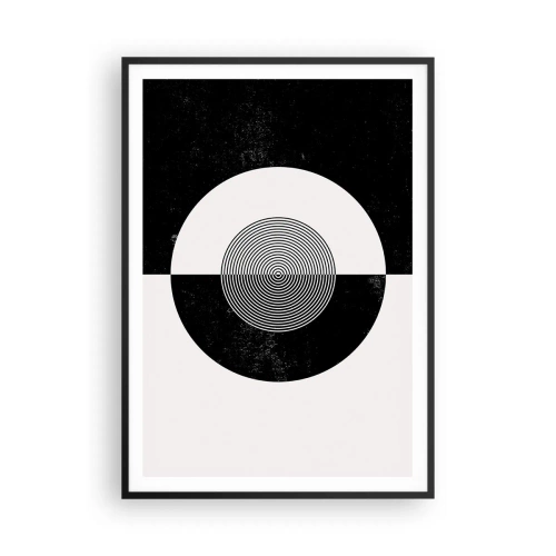 Poster in black frame - Harmony in Black and White - 70x100 cm