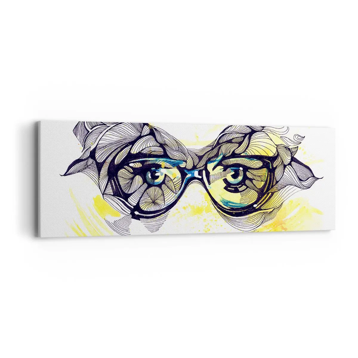 Canvas picture - Through Blue Glasses - 90x30 cm