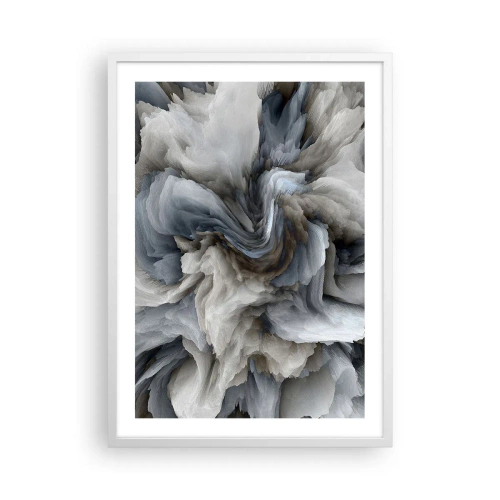 Poster in white frmae - Stone and Flower - 50x70 cm