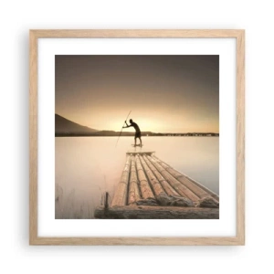 Poster in light oak frame - Before Rest - 40x40 cm