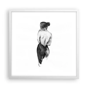 Poster in white frmae - By Her Side the World Disappears - 50x50 cm