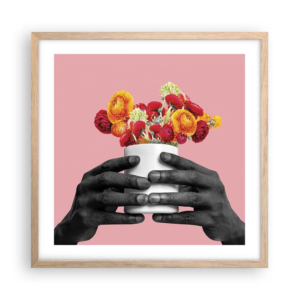Poster in light oak frame - Apotheosis of Life - 50x50 cm