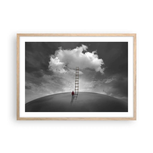 Poster in light oak frame - Everything Is Poissible - 70x50 cm