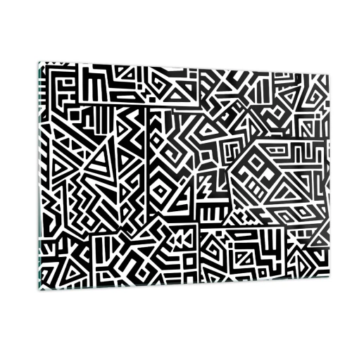 Glass picture - Precolumbian Composition - 120x80 cm