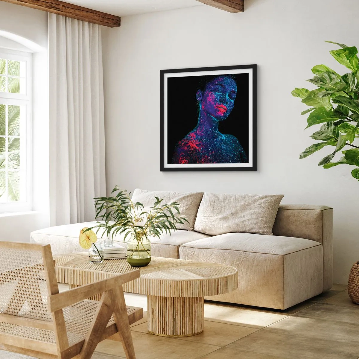 Poster in black frame - In Stardust - 60x60 cm