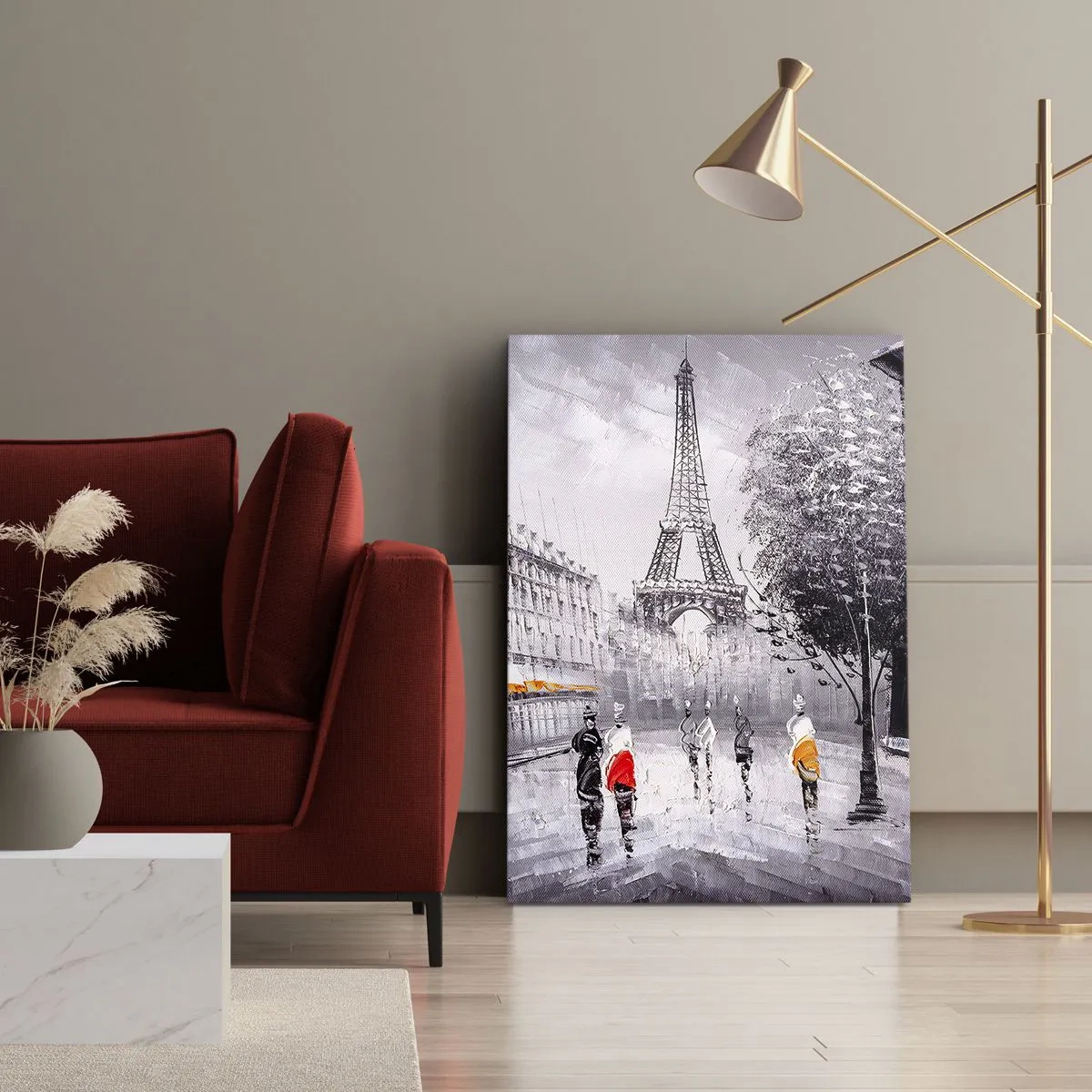 Canvas picture - Parisian Walk - 50x70 cm
