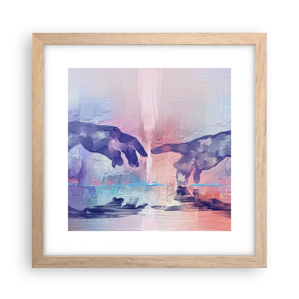 Poster in light oak frame - Godly Spark of Life - 30x30 cm