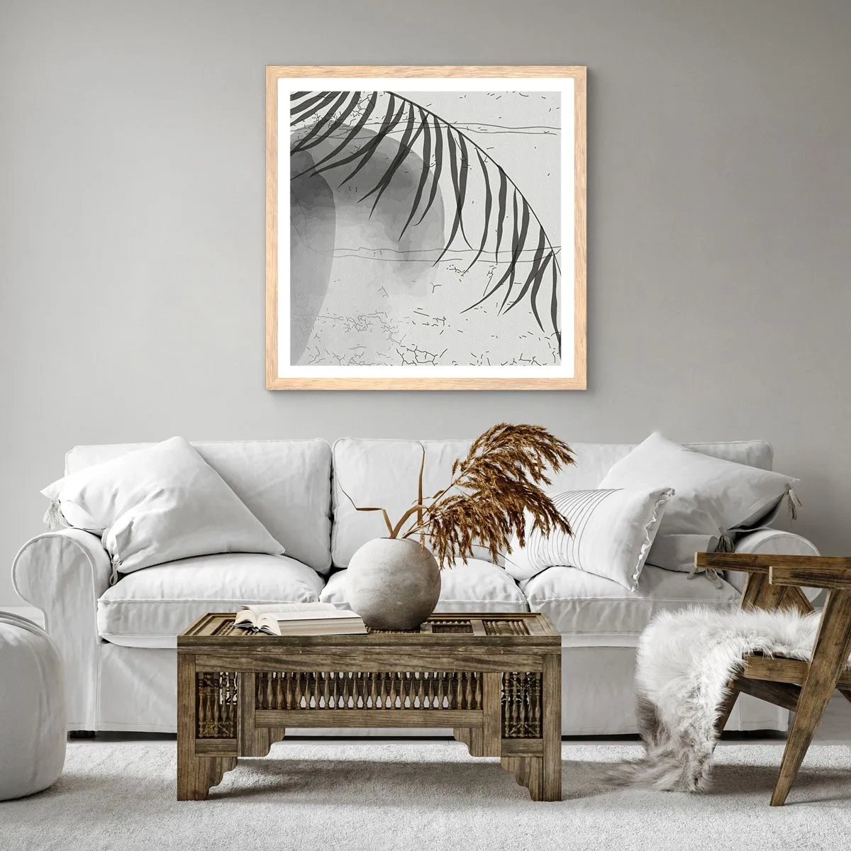 Poster in light oak frame - Subtle Exoticism of Nature - 30x30 cm
