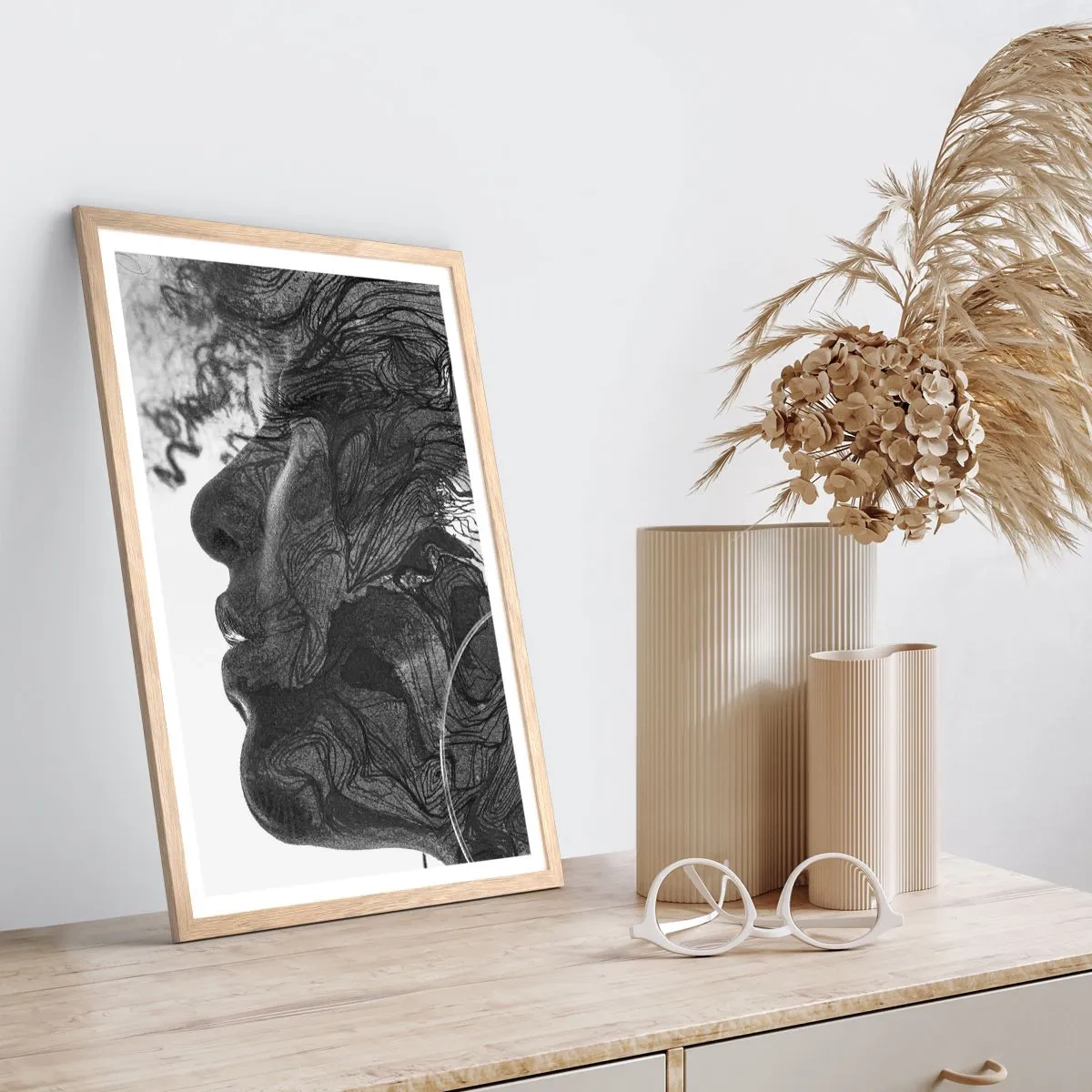 Poster in light oak frame - Wrapped up in Dreams - 61x91 cm