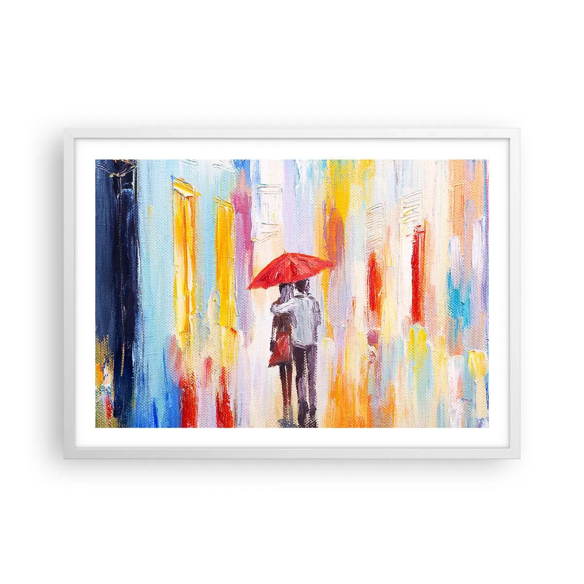 Poster in white frmae - Let It rain - 70x50 cm