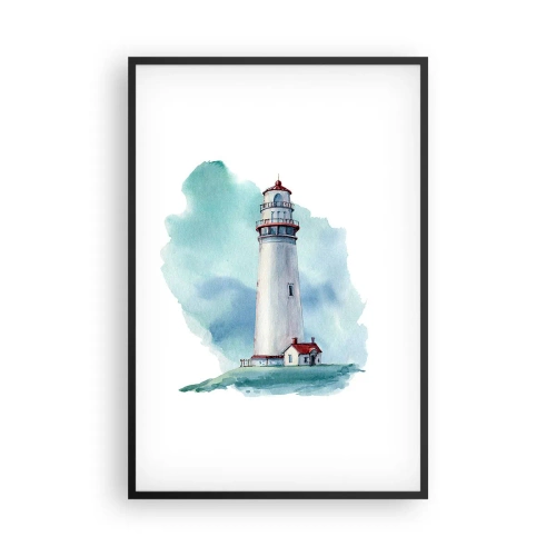 Poster in black frame - Gentle Sister of Blue - 61x91 cm