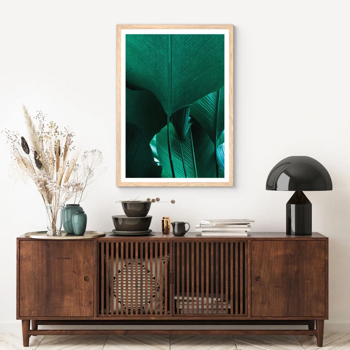 Poster in light oak frame - Turned towards Light - 40x50 cm