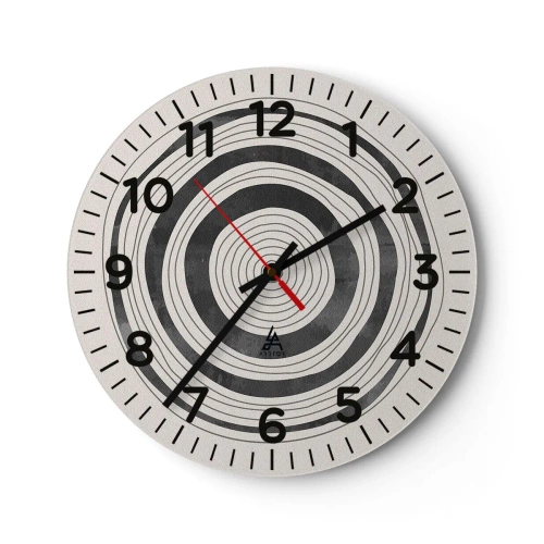 Wall clock - Clock on glass - Important What's in Between - 40x40 cm