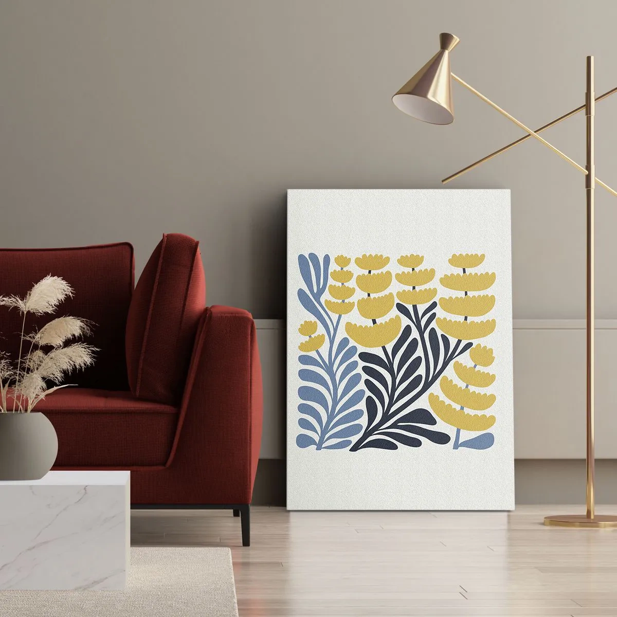 Canvas picture - Sunny Flowerbed - 50x70 cm