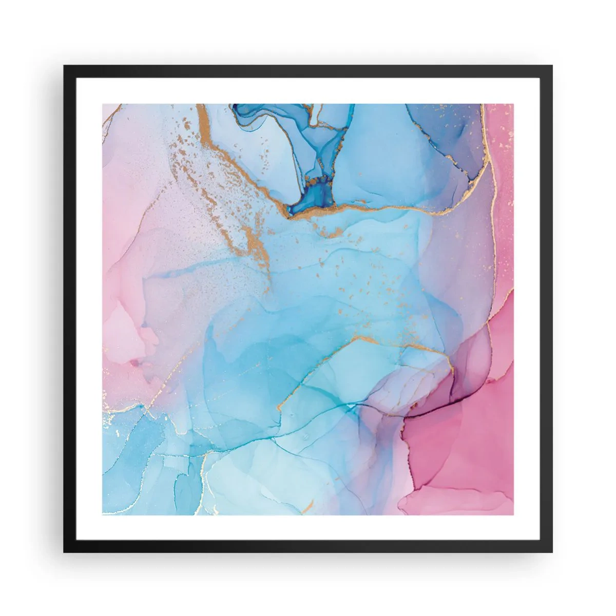 Poster in black frame - Encounter and Permeation - 60x60 cm