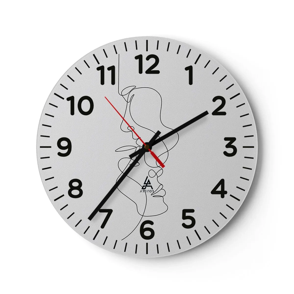 Wall clock - Clock on glass - Ardour of Desires - 30x30 cm