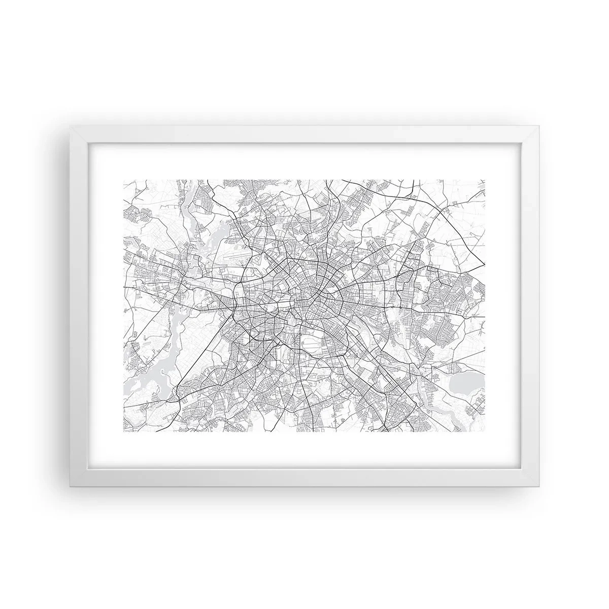 Poster in white frmae - Flower of Berlin - 40x30 cm