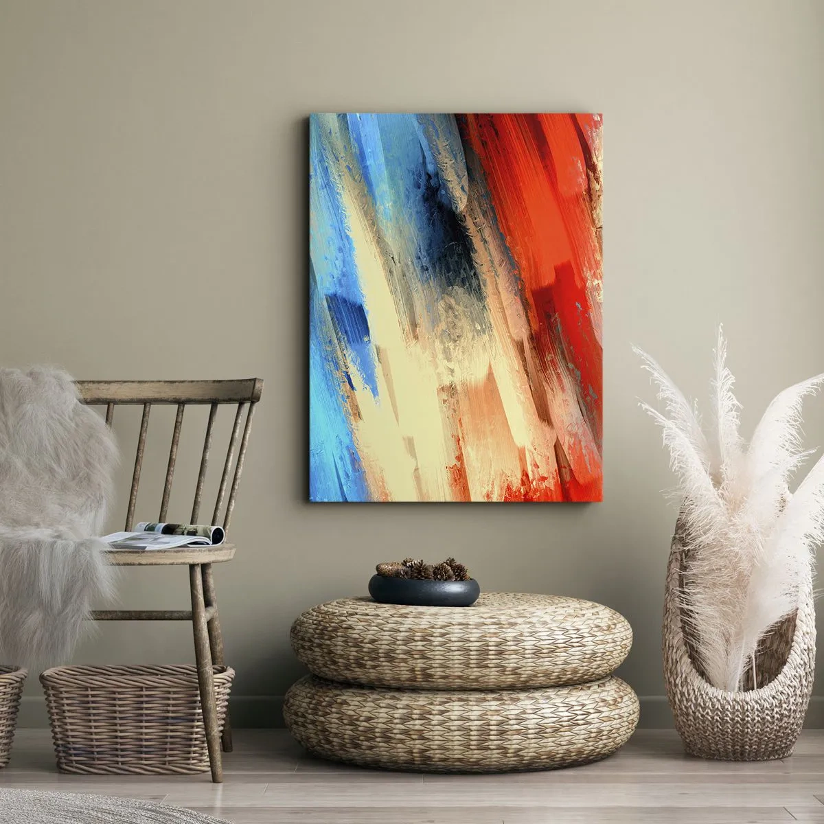 Canvas picture - Cascade of Colours - 55x100 cm