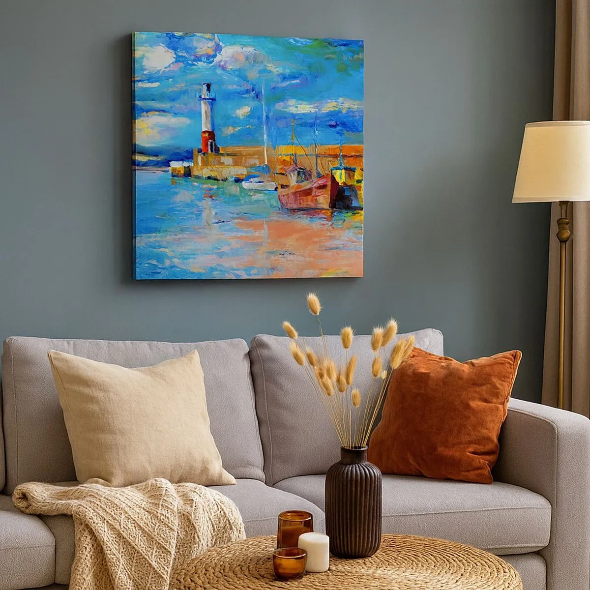 Canvas picture - Afternoon in a Rainbow Bay - 30x30 cm