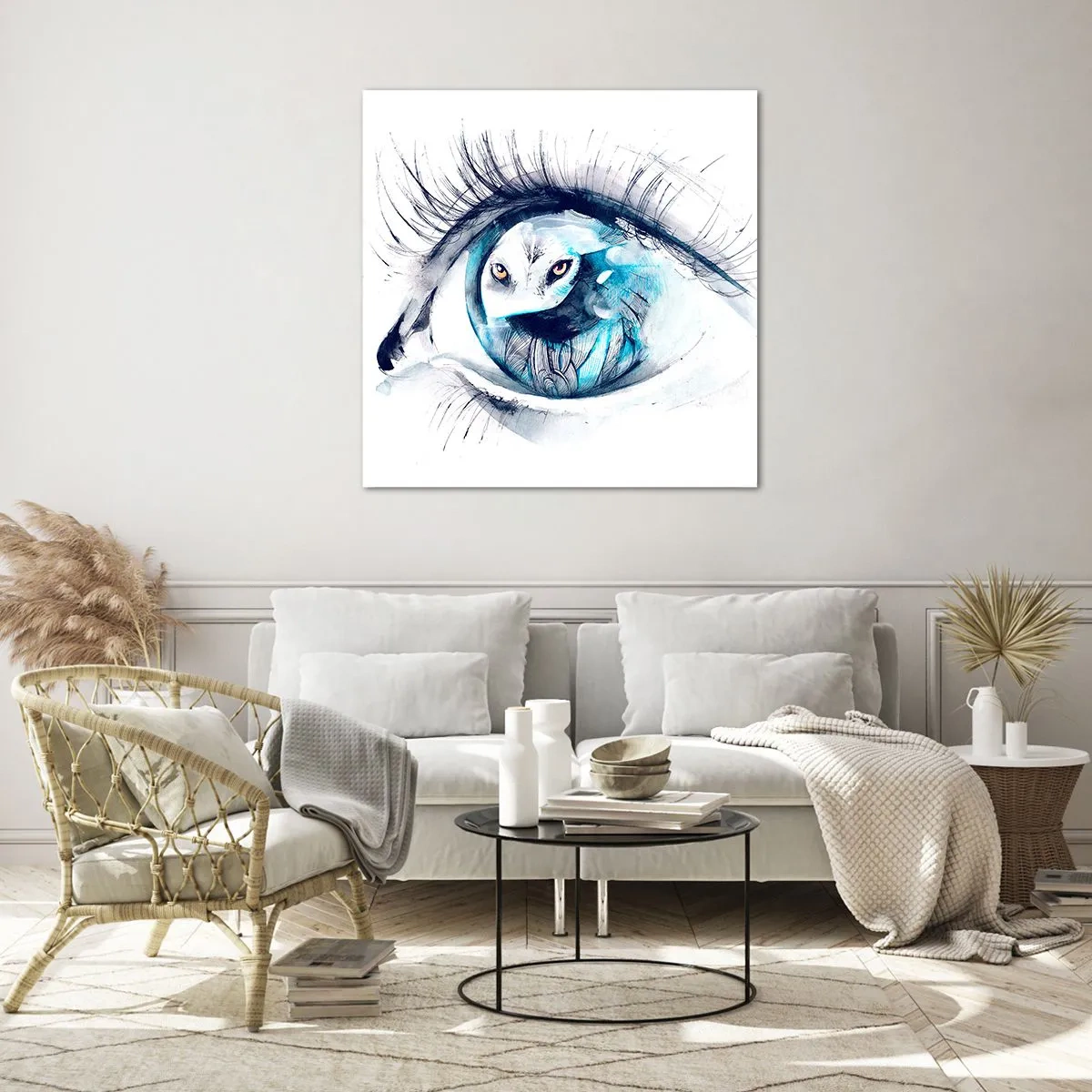 Glass picture - Eye to Eye with Wilderness - 30x30 cm