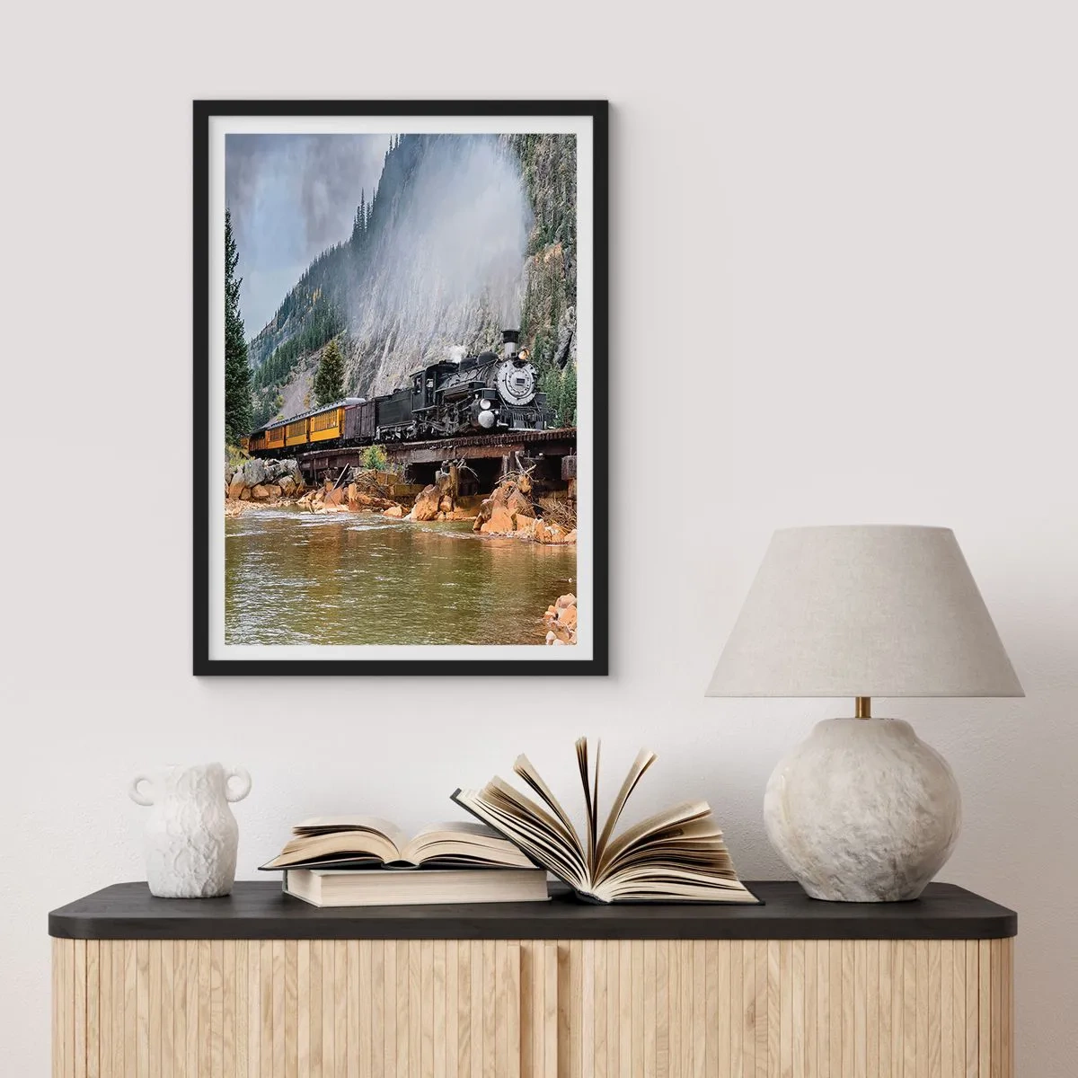 Poster in black frame - Where Are You off to? - 30x40 cm