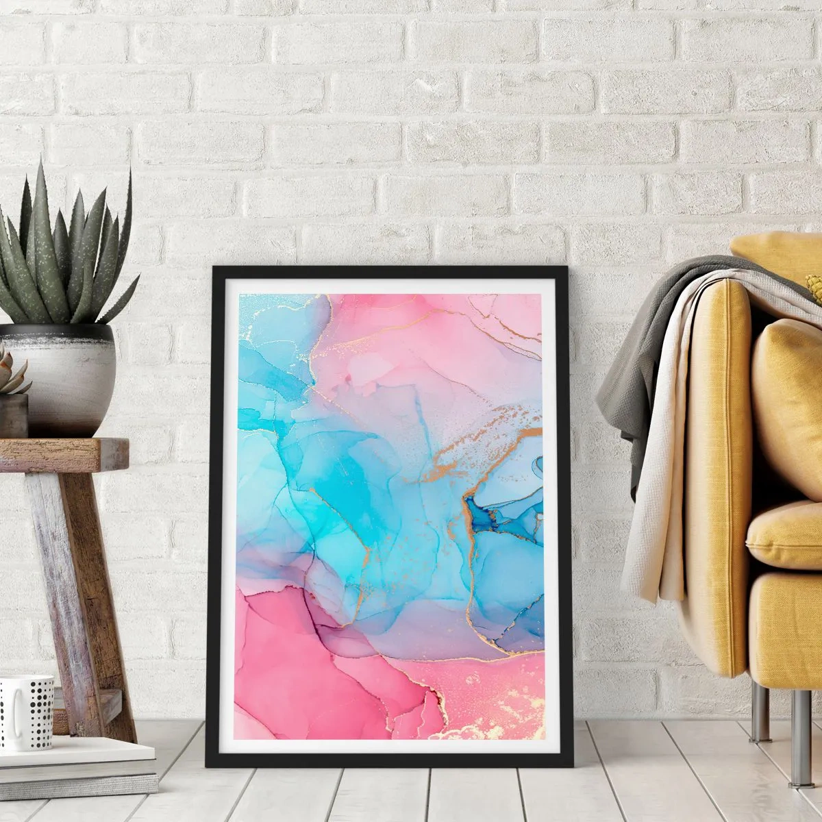 Poster in black frame - Encounter and Permeation - 61x91 cm