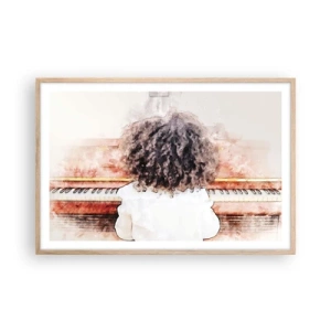 Poster in light oak frame - In a New World - 91x61 cm