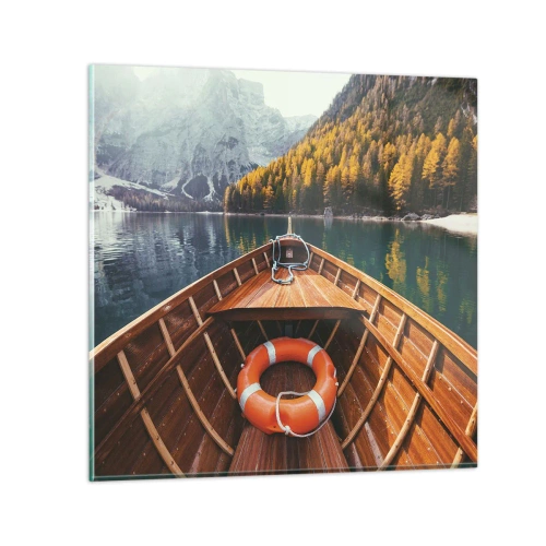 Glass picture - Mountain Hike - 60x60 cm