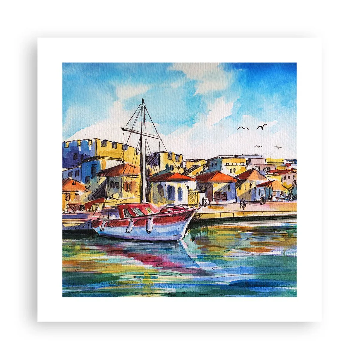 Poster - Rainbow Afternoon - 40x40 cm