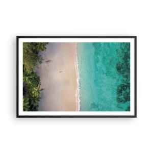 Poster in black frame - Paradise Beach - 91x61 cm