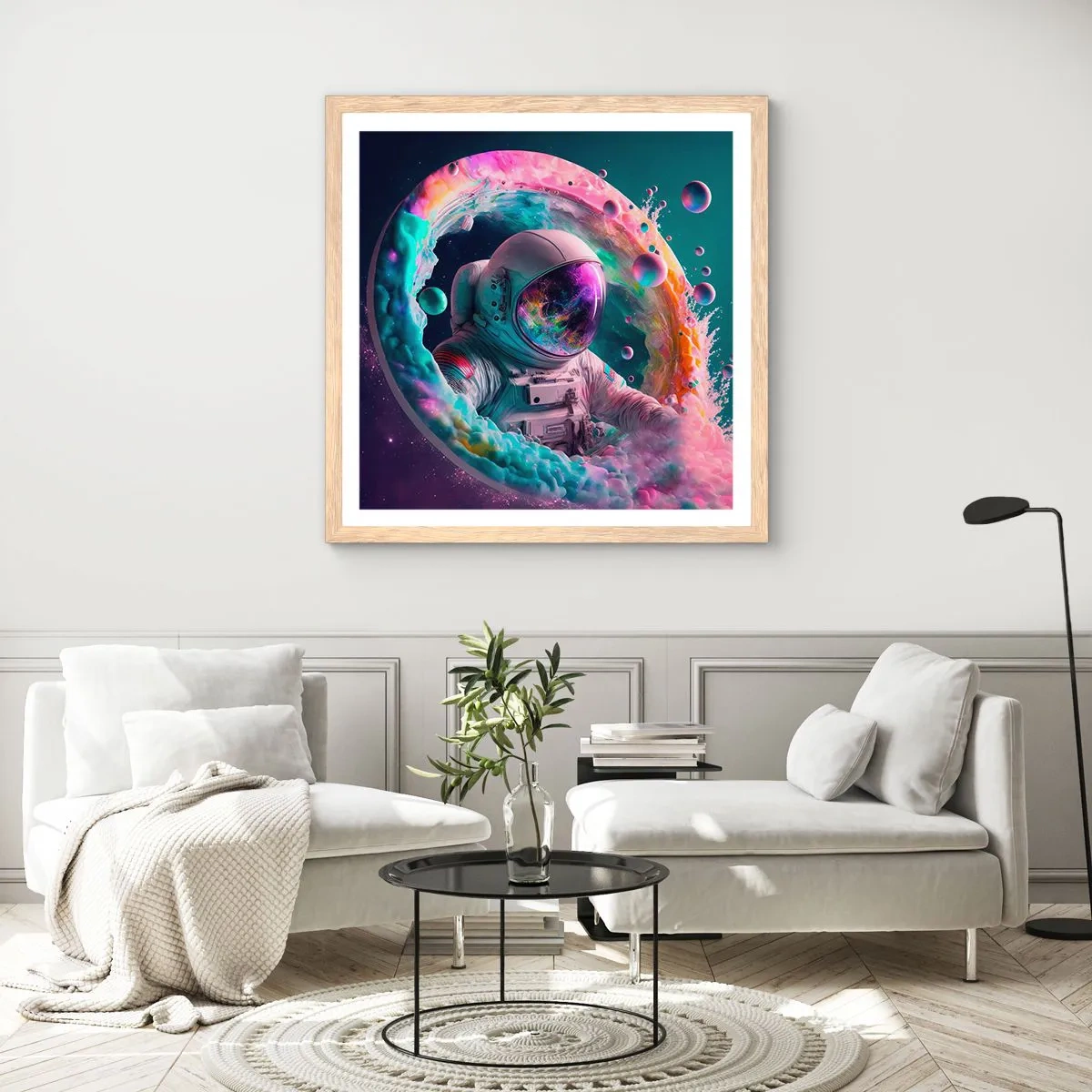 Poster in light oak frame - Star Gate - 50x50 cm