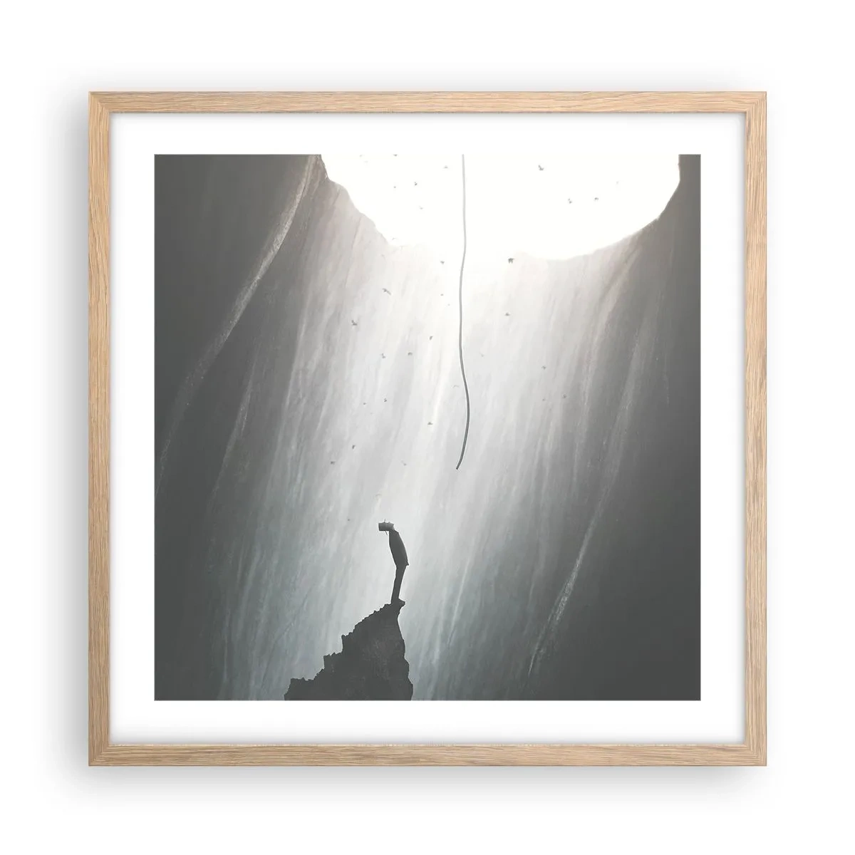 Poster in light oak frame - There Is Always Some Way Out - 50x50 cm