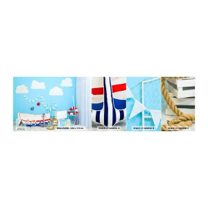 Photo Wallpaper Sample Self-Adhesive Deluxe Sticker - Child's Longing for Adventure - For children, Nautical, Fishing boat - 100x30 cm