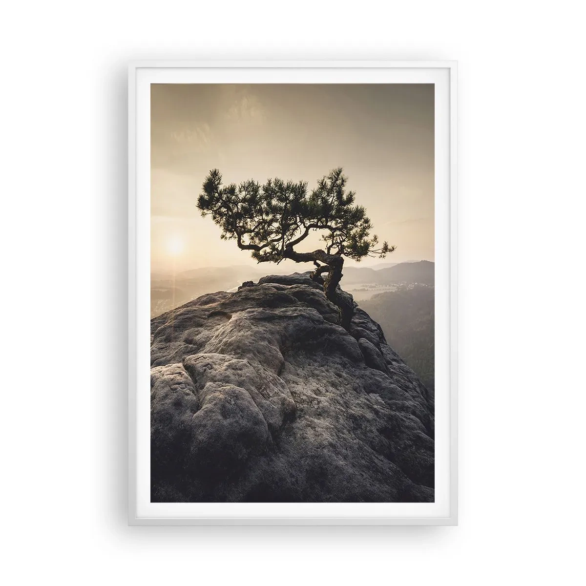 Poster in white frmae - Life Always Wins - 70x100 cm