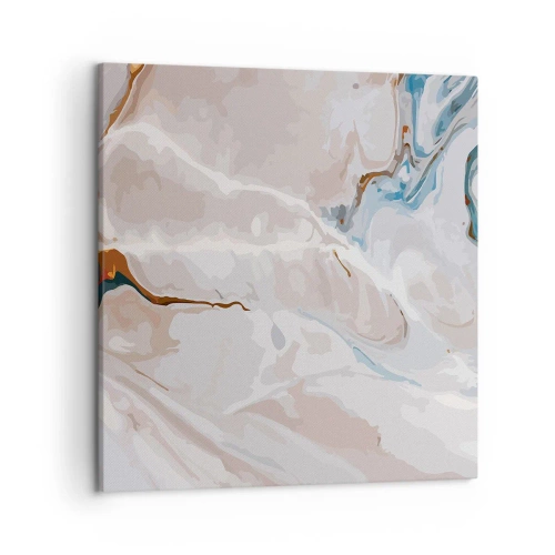Canvas picture - Blue Meanders under White - 50x50 cm