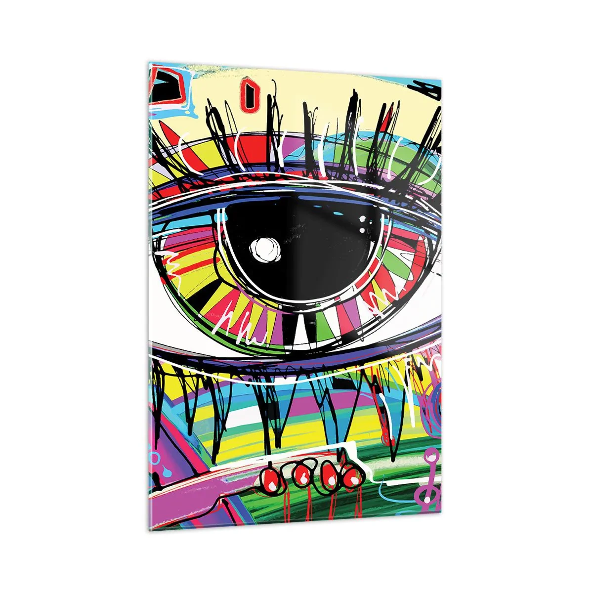 Glass picture - Colourful Eye - Colourful Soul - 50x70 cm