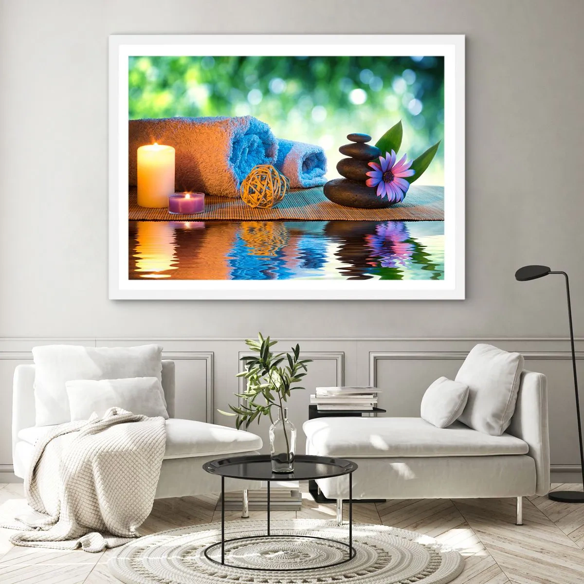 Poster in white frmae - Time for the Body - 50x40 cm