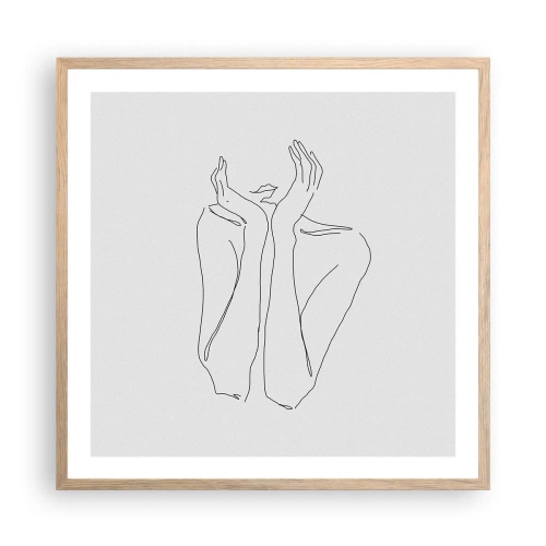 Poster in light oak frame - What Girls Are Dreaming of - 60x60 cm