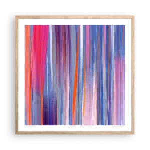 Poster in light oak frame - Like a Rainbow - 60x60 cm