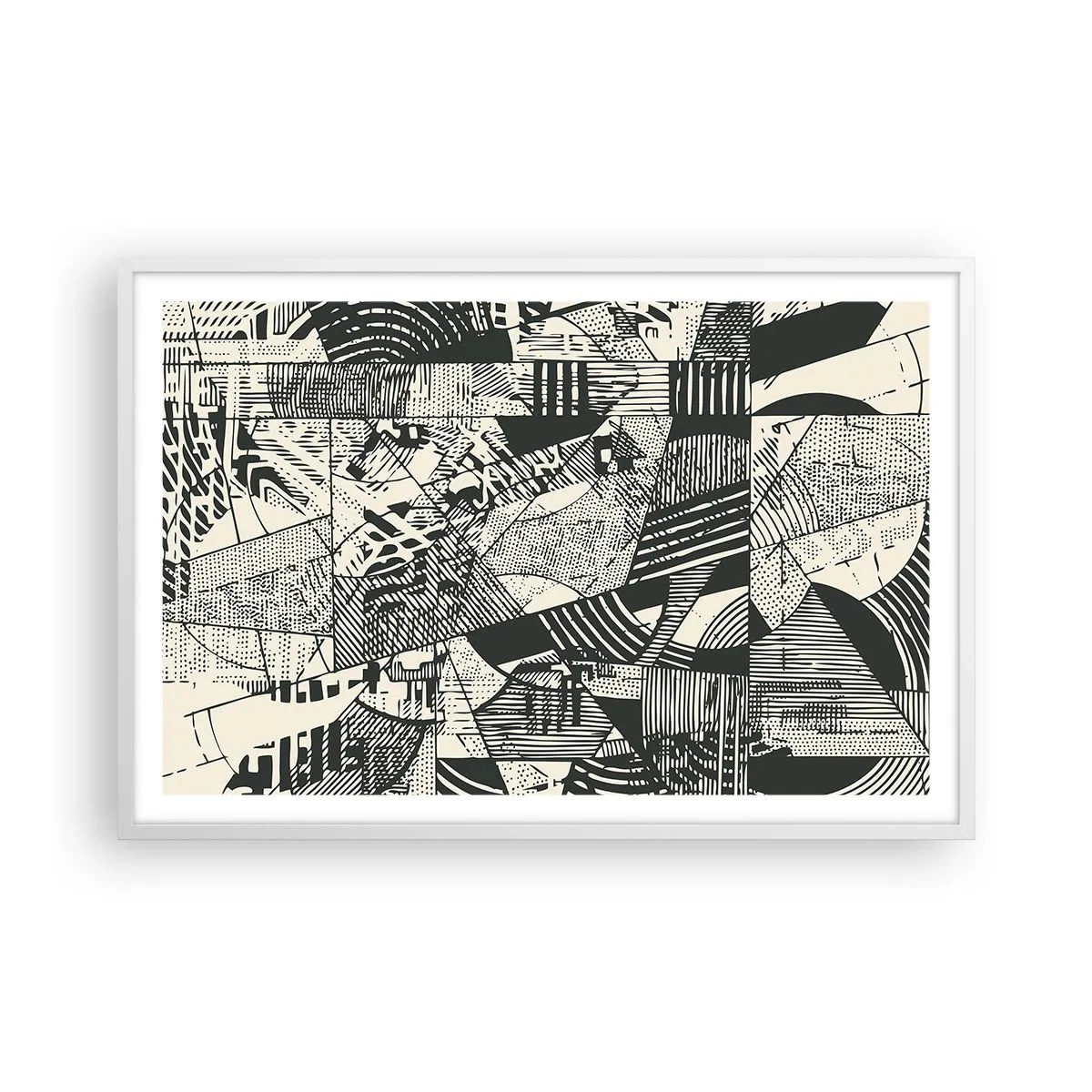 Poster in white frmae - Dynamics of Contemporaneity - 91x61 cm