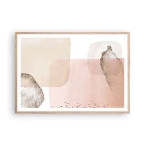 Poster in light oak frame - Look through Colour - 100x70 cm