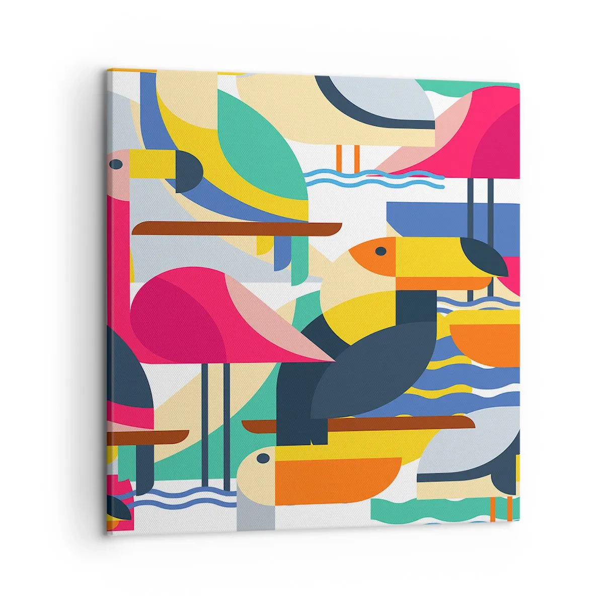 Canvas picture - Birds' Party - 50x50 cm