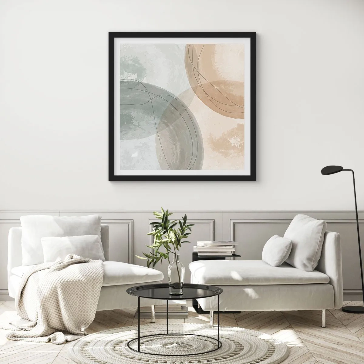 Poster in black frame - Permeation of Worlds - 30x30 cm