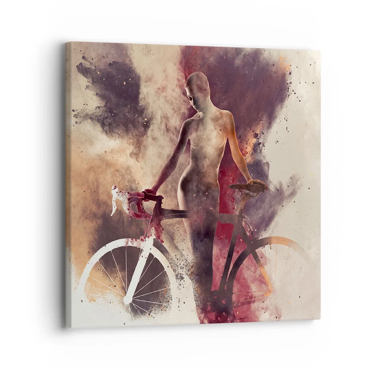 Canvas picture - Marble Sculpted Biker's Soul - 30x30 cm