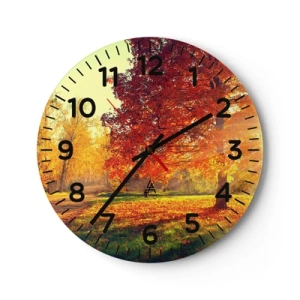 Wall clock - Clock on glass - Ginger Is Beautiful - 30x30 cm