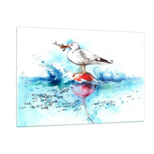Glass picture - Good Catch - 120x80 cm