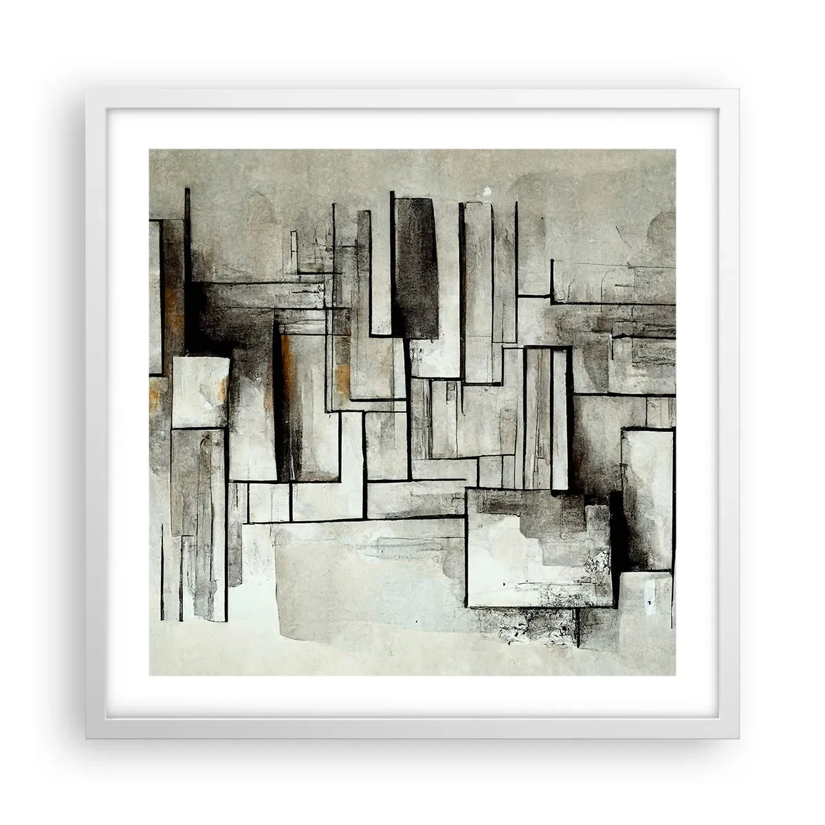 Poster in white frmae - Power of Simplicity - 50x50 cm