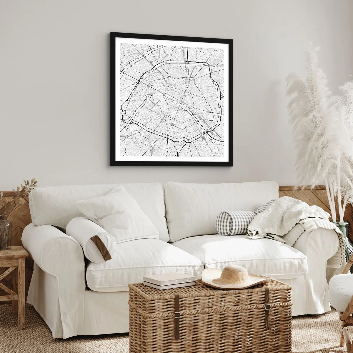 Poster in black frame - Flower of Paris - 50x50 cm